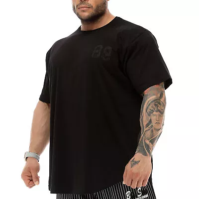 BIG SM SPORTSWEAR Ragtop Rag Gym Shirt T-Shirt Bodybuilding 3340-BLACK-BLACK • £60.04