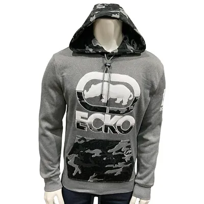 Nwt Ecko Unltd. Msrp $59.99 Men's Gray Camo Pullover Hoodie Sweatshirt Size M • $25.49