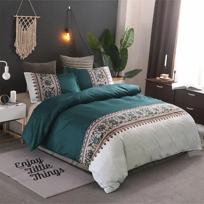 All Size Bed Ultra Soft Quilt Duvet Doona Cover Set Bedding Pillowcase Bohemian • $24