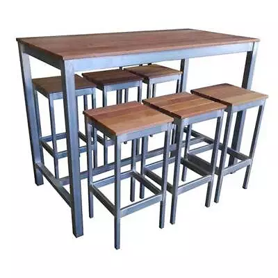 $1975 • Buy New Swan Beer Garden Outdoor Furniture 1500 Galvanised Timber Table & Bench Set