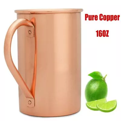 Handcrafted Pure Copper Cup 16OZ Moscow Mule Mugs  Mules Cocktails Coffee Beer • $20.03