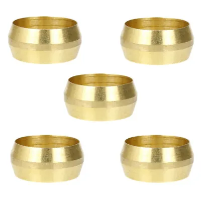 5 Pack 3/4  Compression Sleeve Solid Brass Ferrule For 3/4  Compression Tubing • $11.95