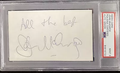 $174.99 • Buy John McEnroe Signed Index Card Tennis HOF Autograph Grand Slam PSA/DNA Mint 9
