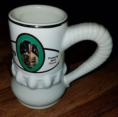 NEW 1996 Black History Month Heineken Beer Stein African Mask Nigeria Mug Cup • $2.95