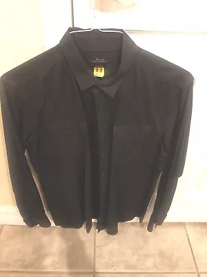 Marc Anthony Shirt Mens Medium Solid Black Long Sleeve Slim Fit • $8.99