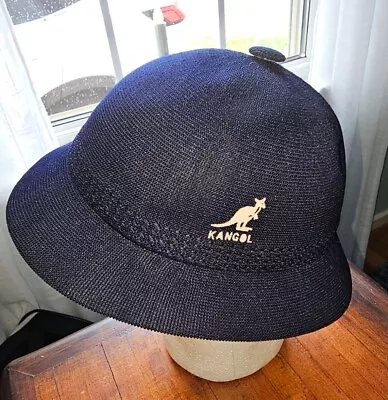 Blue Kangol Tropic Ventair Snipe Bucket Hat Style Size Medium Cap Quality Nice M • $39.99