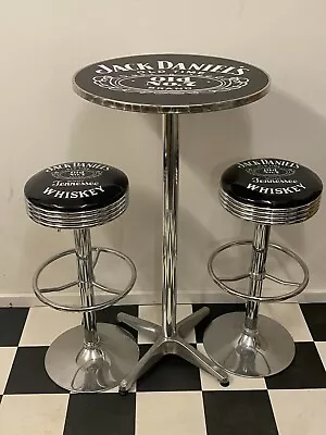 $699 • Buy Jack Daniels Tennessee Whiskey Premium Bar Stools X 2 And Table Adj Height 