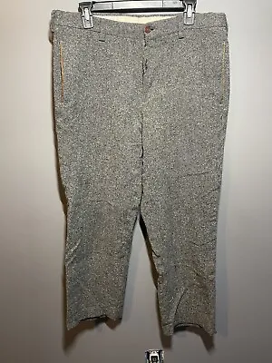Orvis Gray Donegal Wool Tweed Trousers Men's 36x27 Straight Pants Outdoor • $25