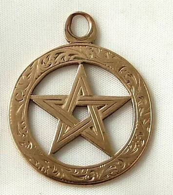 Irish Antique 9ct Gold Masonic Star Of David Fob ~ Dublin 1922 Hallmarks ~3.2g • £80