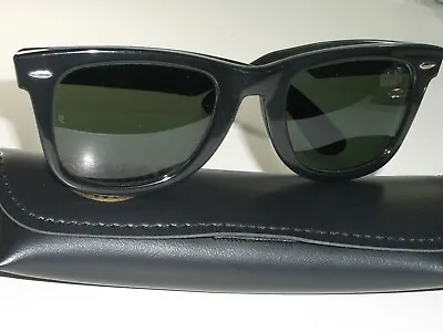 Vintage B&l Ray-ban L2008 Shiny Black Ebony G15 Uv Wayfarers 5022 Sunglasses • $337.49
