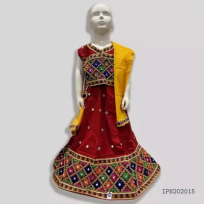 $64.50 • Buy Traditional Indian Hand Made Lahnga Choli/Chania Choli For Kids Girls 6-8Years