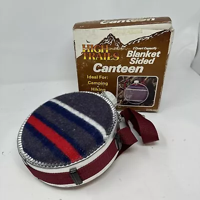 Vintage High Trails Western Canteen 2Qt. W/Wool Blanket Covering & Original Box • $25