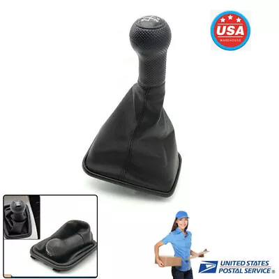 5-SPEED Shift Knob Shifter Gear Boot For VW Golf Bora Jetta GTi R32 MK4 1999-05 • $16.19