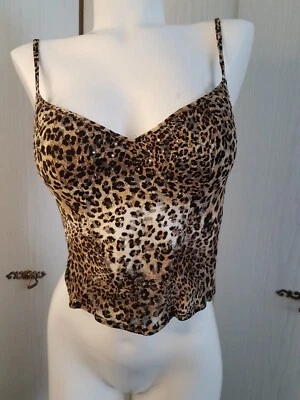 £8 • Buy Verde Veronica Leopard Print And Jewel Padded Top 38B £15.00