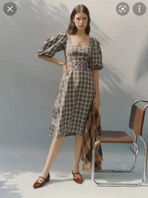 $145 • Buy Alexa Chung Dress Midi Blue Size AU 10