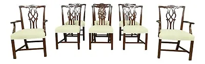 L52013EC: Set Of 8 KINDEL Chippendale Mahogany Dining Room Chairs • $4895