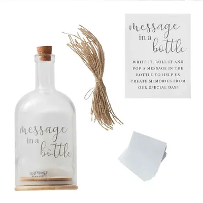 Wedding Guest Book Alternative Message In A Bottle Wishes Cards Signing Game • $38.83