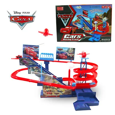Electronic Disney Pixar Cars Lightning Mcqueen Racing Track Playset Kids Toy • $38.95