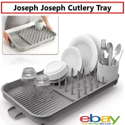 Joseph Joseph Dish Drainer Plate Drying Rack With Cutlery Tray Kitchen Dishrack • $74.90