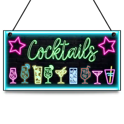£3.99 • Buy Home Bar Neon Sign Metal Tiki Wall Art Kitchen Plaques Retro Advertising Friends