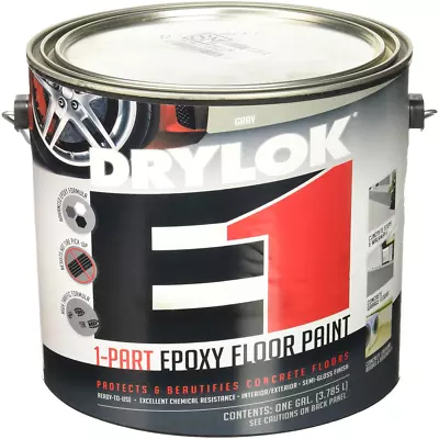 Drylok E1 Semi Gloss Gray Acrylic Epoxy Blend Epoxy Floor Paint 1 Gallon  • $83.40