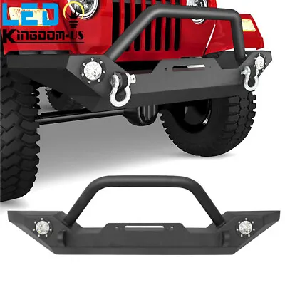 Rock Crawler Front Bumper For 87-06 Jeep Wrangler TJ YJ W/ LED Light Winch Plate • $168.89