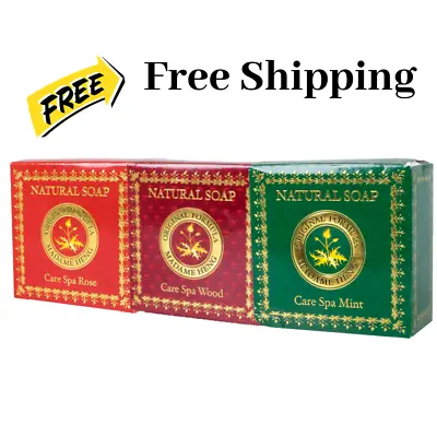 Madame Heng Natural Soap Care Spa Set 3 Formula : Mint Rose Wood 150g  • $35