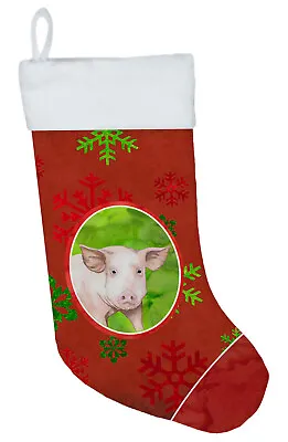 £24.45 • Buy Pig Red Snowflakes Holiday Christmas  Christmas Stocking SB3125-CS