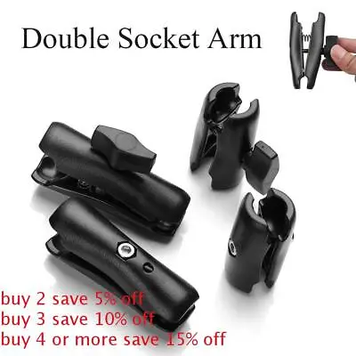 Motorcycle Durable For Ram Mount Double Socket Arm Phone Holder Ball Bases • £4.63