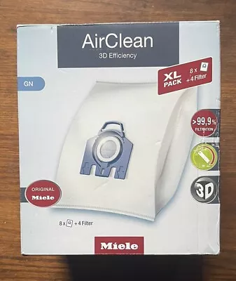 Miele AirClean 3D Efficiency Dust Bag Type GN XL Value Pack 8 Bags 4 Filters • $22