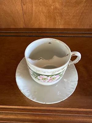 Vintage Mustache Mug With Saucer • $13