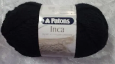 Patons Inca # 7016 Black 50g Wool & Alpaca  • $8.50