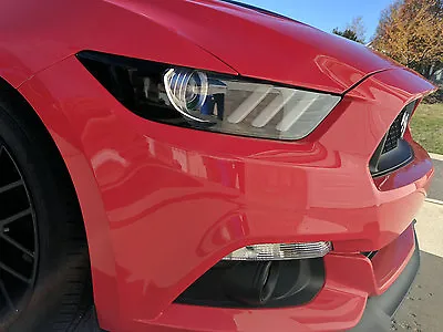 2015 2016 2017 Ford Mustang Headlight Amber Corner Vinyl Tint  2 Pieces Overlay • $14.99