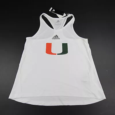 Miami Hurricanes Adidas Primeblue Sleeveless Shirt Women's White New • $20.99