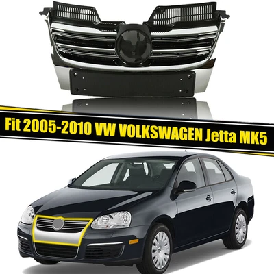 $89 • Buy Fit 2005-2010 VW Volkswagen Jetta MK5 Front Bumper Upper Grill Chrome Grille