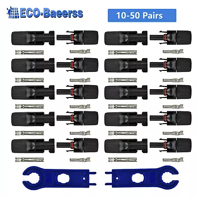 10Pcs Solar Cable Connectors 2.5mm-6mm 30Amp Waterproof Solar Panel Wire Joiners • $5.19