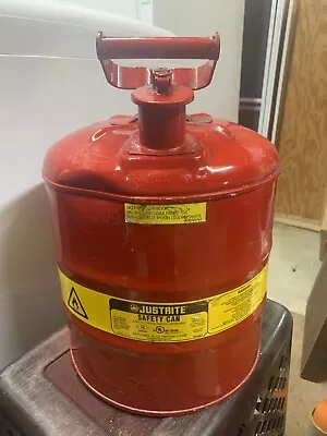 Justrite 7150100 Safety Can - 5 Gallon UL Listed Type I GOOD CONDITION • $44.90