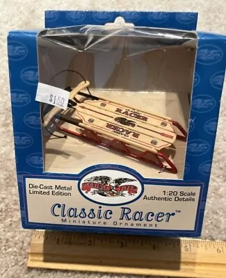 NIB 1:20 Flexible Flyer Classic Racer Miniature Sled Ornament Or Doll Prop • $17.50