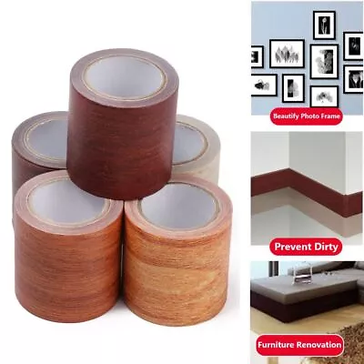 5M/Roll Floor Furniture Renovation Duct Tape Wood Grain Tape Repair Adhensive • $9.33