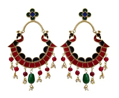 Oscar Ethnic Mayur Fashion 24K Gold Plated Earring Jewellery Women For Gifts • £5.94