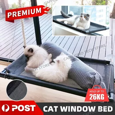 Pet Cat Window Hammock Perch Bed Hold Up To 60lbs Mounted Durable Seat Sunny AU • $19.98