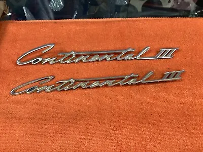 Original Pair VINTAGE 1958 LINCOLN CONTINENTAL MARK III SCRIPT OEM EMBLEM Badge • $89.96