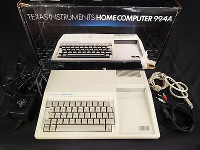 Texas Instruments Vintage 99/4A Computer Console + Box/Wires DEEP CLEANED WORKS • $199.99