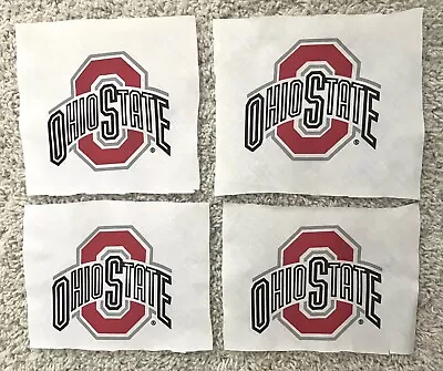 Ohio State Cotton Fabric Lot Of 4 Large 5  Logo Cutouts Crafts Applique • $9.99