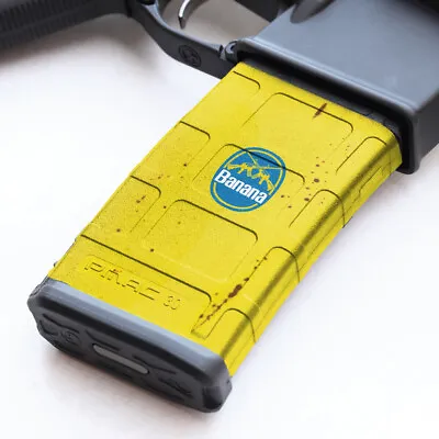 Magazine Banana Clip AR Vinyl Skin 5.56 .223 Airsoft Funny Sticker ARM30-1042 • $12.99