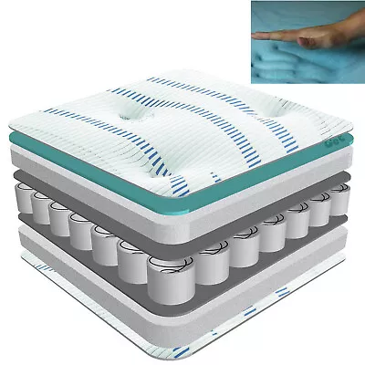 New Somni Comfort Pocket Sprung Cooling Gel High Quality Memory Mattress • £349.99