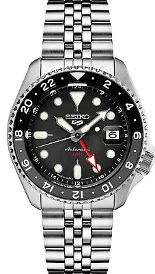 Seiko 5 Five Sports SSK001 SKX GMT Automatic Watch 100 Meter Black Dial USA • $274.75