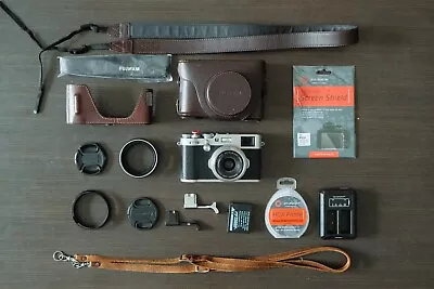 Fujifilm X100F - Silver/Black WITH Filters Grips Chargers Straps And MORE • $1175