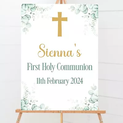 First Holy Communion Welcome Sign Custom Personalised Poster Sizes A4 A3 A2 A1 • £32