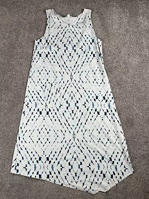 Pure Jill J Jill Dress Womens Large Tie Dye Midi Tank Boho Beach Asymmetrical • $28